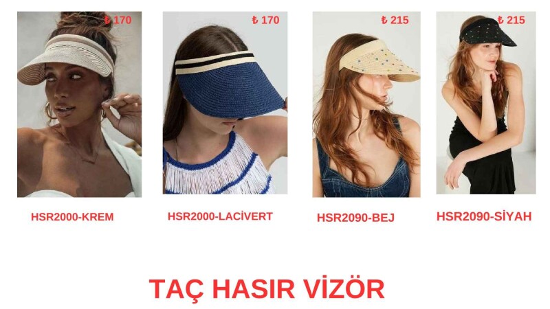 Toptan Hasır Şapka - İstanbul Mayo