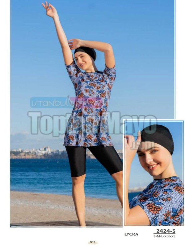 Yarı Tesettür Mayo | Semi Covered Swimsuit - İstanbul Mayo