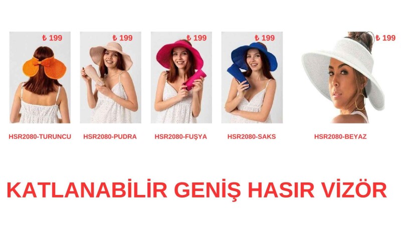 Toptan Hasır Şapka - İstanbul Mayo