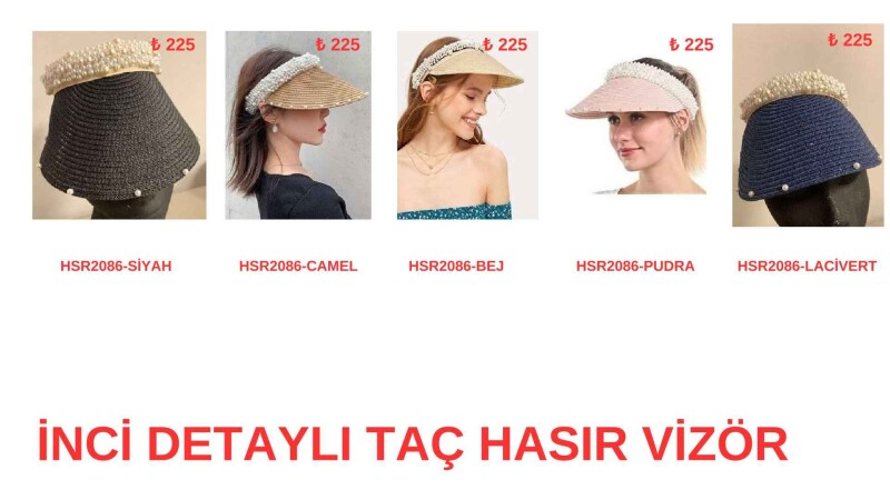 Toptan Hasır Şapka - İstanbul Mayo