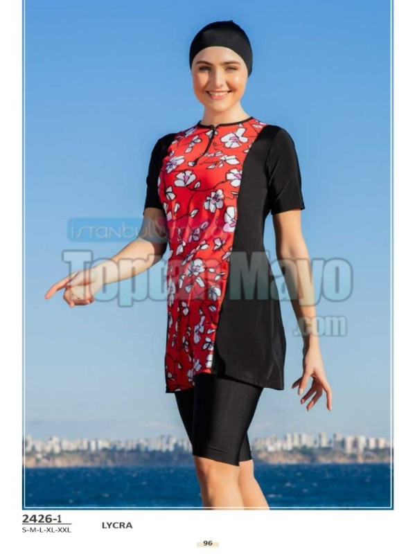 Yarı Tesettür Mayo / Semi Covered Swimsuit - İstanbul Mayo