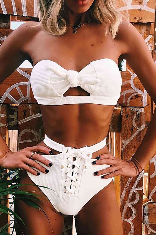 Özel Tasarım Bikini Takım Beyaz - Thumbnail