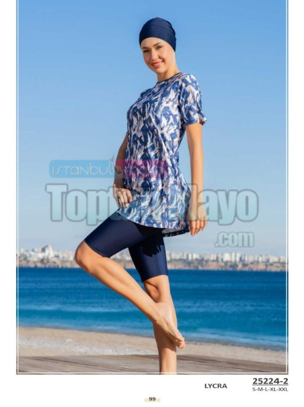 Yarı Tesettür Mayo | Semi Covered Swimsuit - İstanbul Mayo