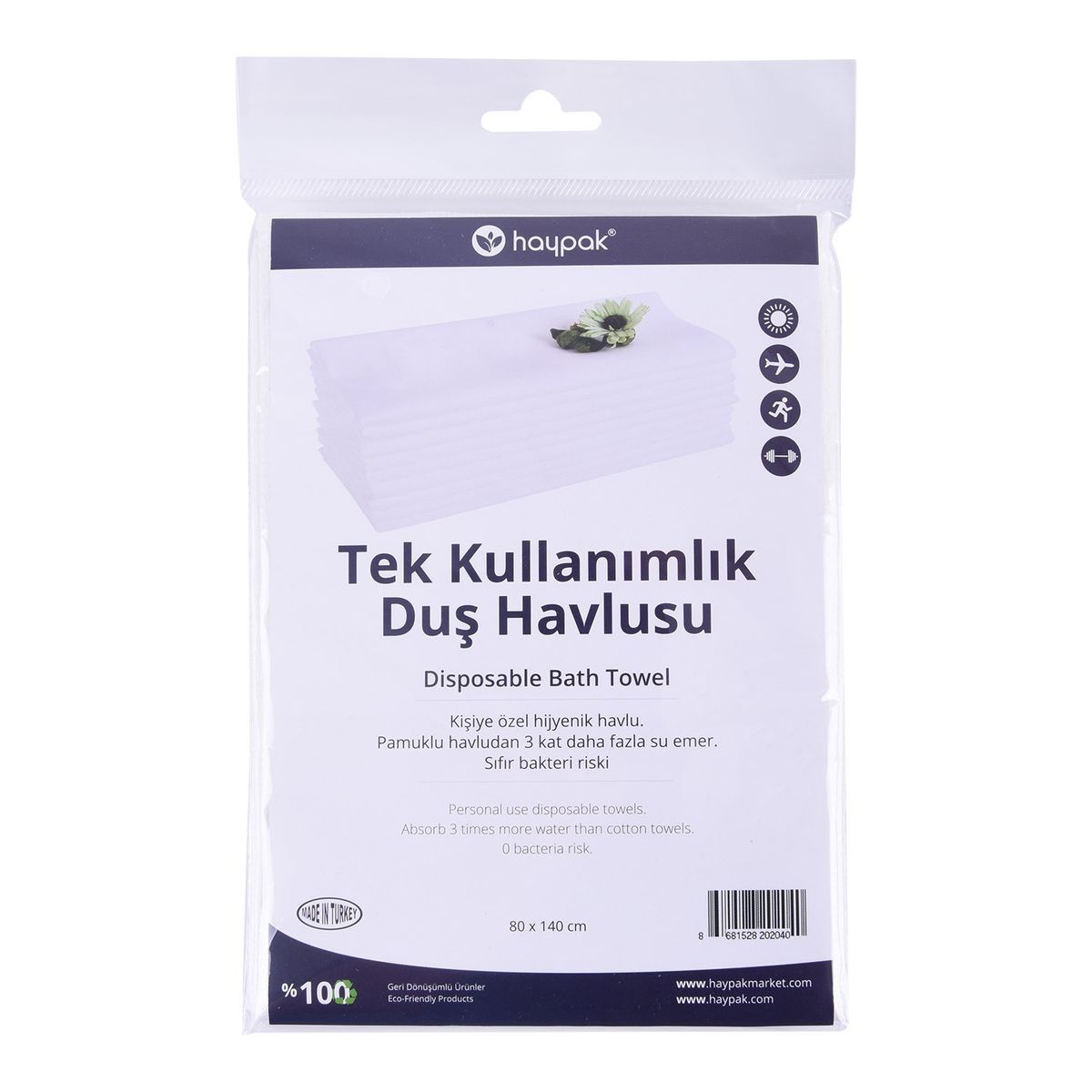 Tek kullanımlık duş havlusu ekstra kalın 80x140 (100 adet)