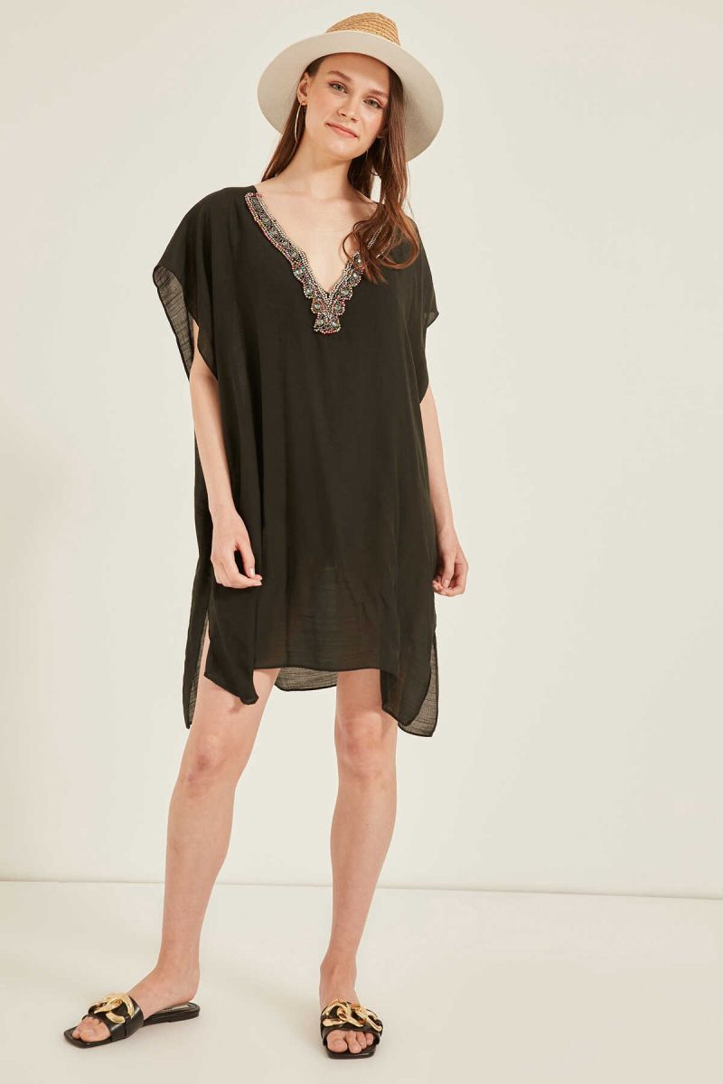 Toptan Yeni Sezon Pareo Plaj Elbisesi T7897 - 1