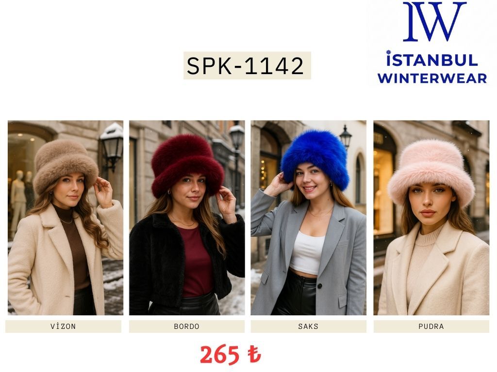 Toptan Kadın Kışlık Şapka - 1