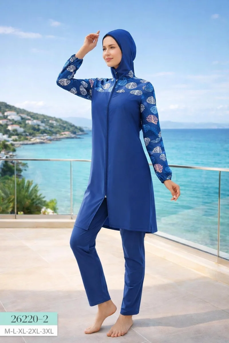 Büyük Beden Toptan Tam Kapalı Mayo - 1