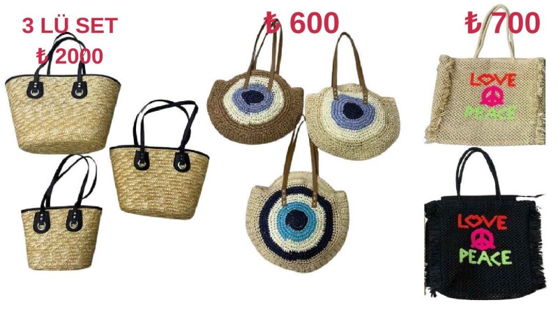 Toptan Hasır Çanta - İstanbul Mayo