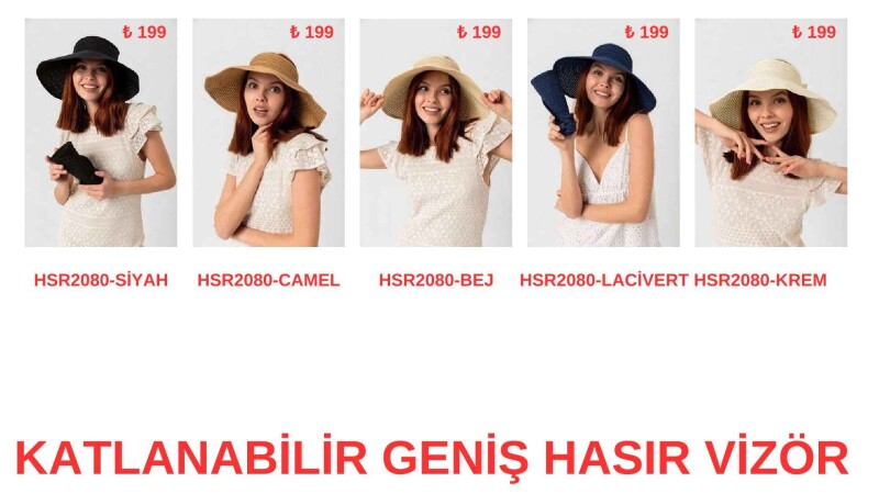 Toptan Hasır Şapka - İstanbul Mayo
