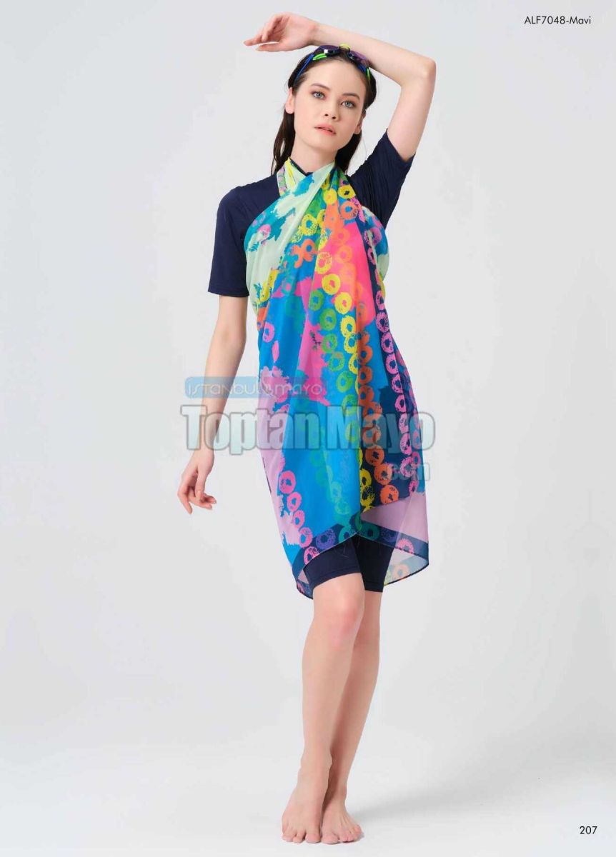 Toptan Yeni Sezon Pareo Plaj Elbisesi T7902 - 1