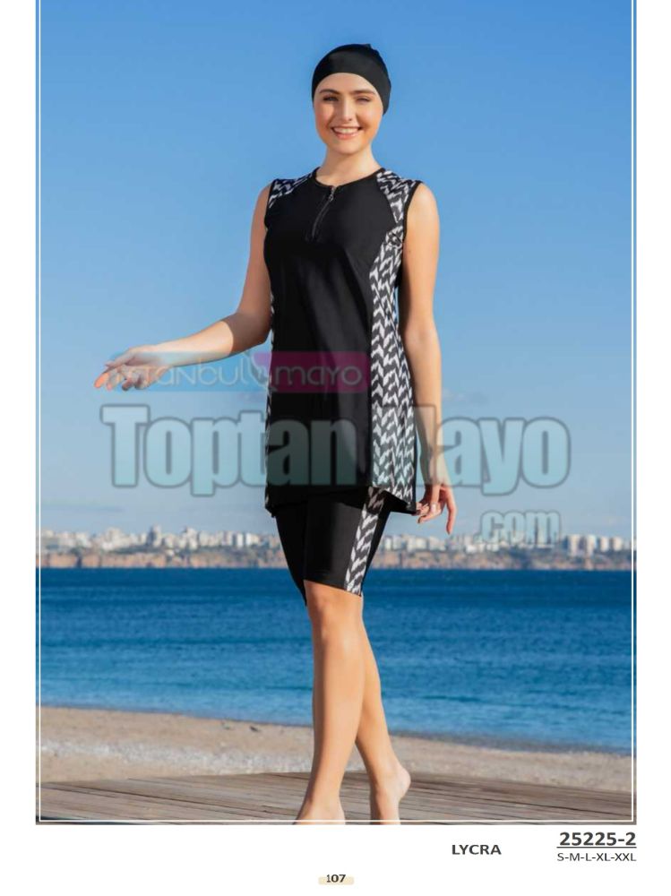 Yarı Tesettür Mayo | Semi Covered Swimsuit - 1