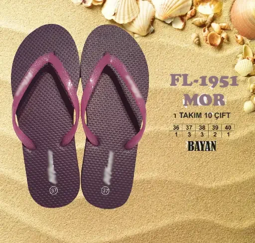 Özel Tasarım Toptan Kadın Plaj Terliği - 2026 Sezonu (T8061) - 1