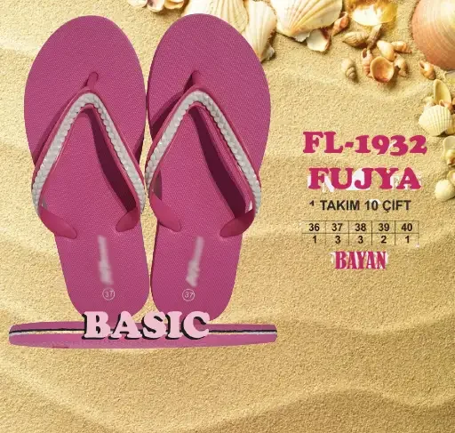 Özel Tasarım Toptan Kadın Plaj Terliği - 2026 Sezonu (T8032) - 1