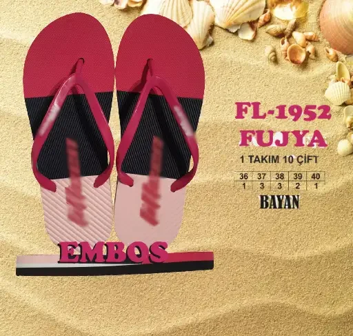 Konforlu Toptan Kadın Plaj Terliği - 2026 Sezonu (T8068) - 1