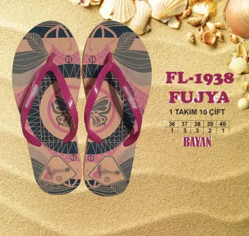 Dayanıklı Toptan Kadın Plaj Terliği - 2026 Sezonu (T8028) - 1