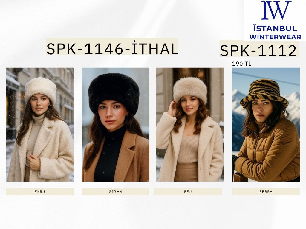Toptan Kadın Kışlık Şapka - 1