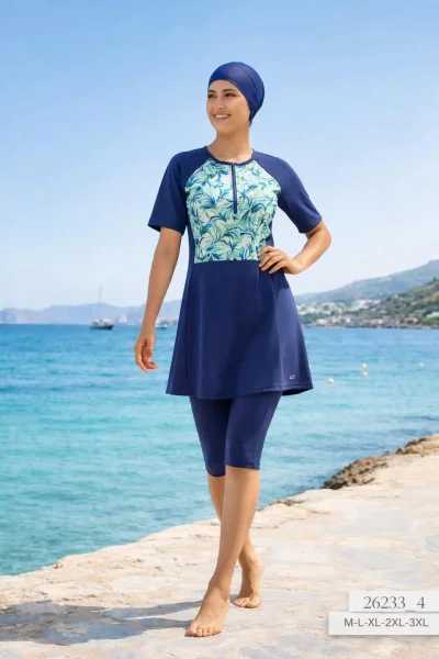 Yarı Tesettür Mayo / Semi Covered Swimsuit - İstanbul Mayo