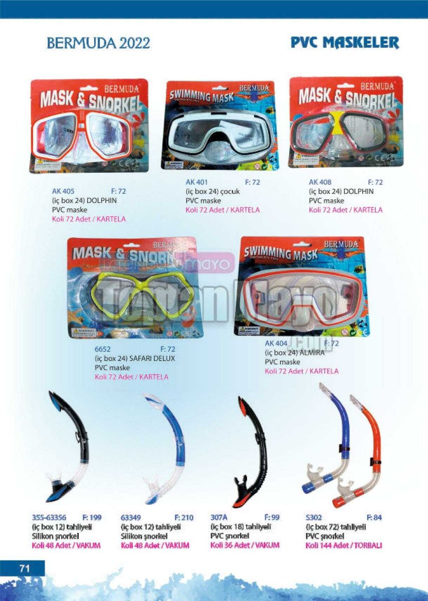 Toptan Maske Şnorkel Set 3