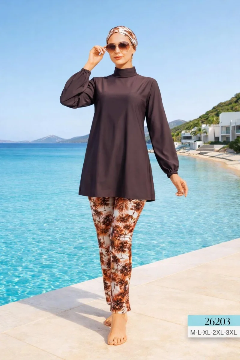 Modern Tasarım Toptan Tam Kapalı Mayo - 2 - 1