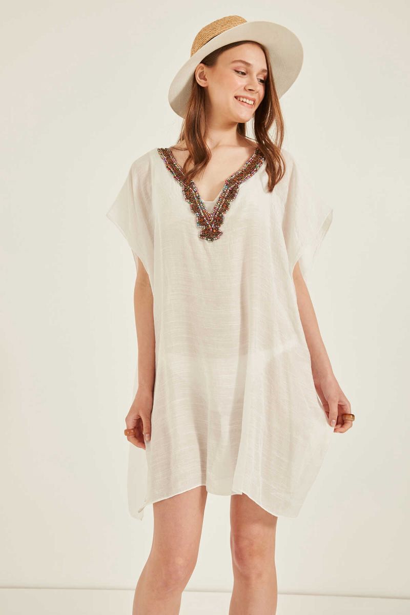 Toptan Yeni Sezon Pareo Plaj Elbisesi T7900 - 1