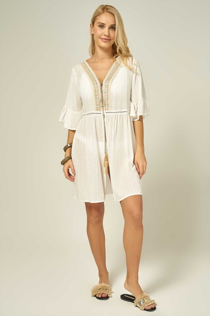 Toptan Yeni Sezon Pareo Plaj Elbisesi T7836 - 1