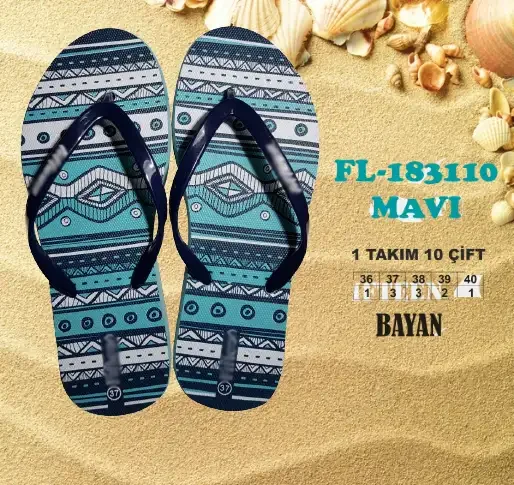 Profesyonel Toptan Kadın Plaj Terliği - 2026 Sezonu (İstanbul) (T8024) - 1