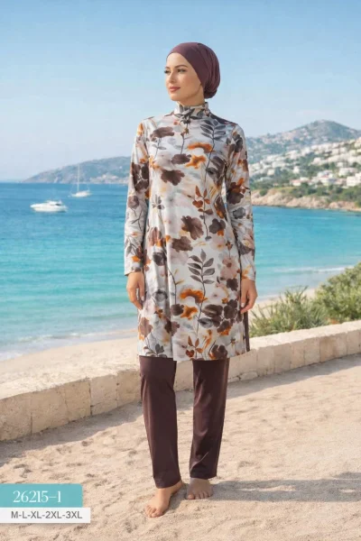 Şık Desenli Toptan Tam Kapalı Mayo - 3 - İstanbul Mayo