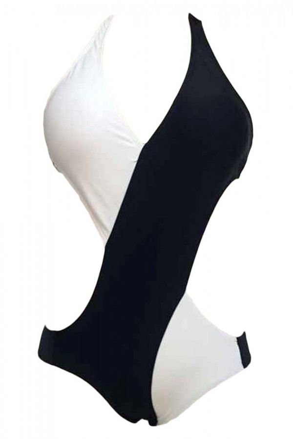 Siyah Beyaz Şık Mayokini - 3