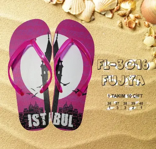 Kaliteli Toptan Kadın Plaj Terliği - 2026 Sezonu (T8077) - 1