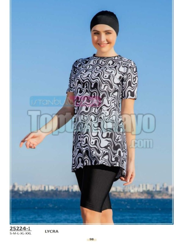 Yarı Tesettür Mayo / Semi Covered Swimsuit - İstanbul Mayo