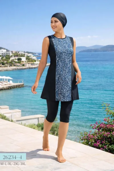 Yarı Tesettür Mayo / Semi Covered Swimsuit - İstanbul Mayo