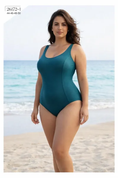 Toptan Büyük Beden Düz Mayo – Klasik Battal Mayo - İstanbul Mayo