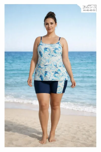 Toptan Büyük Beden Tankini – Battal Bikini Modeli - İstanbul Mayo