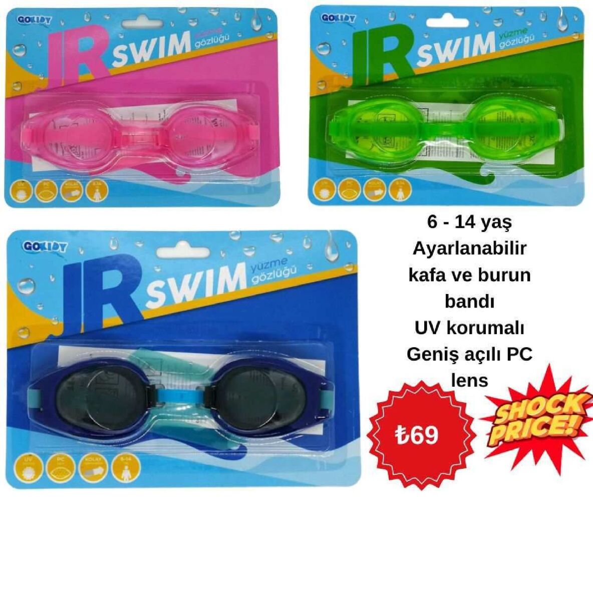Toptan Çocuk Yüzücü Gözlüğü - 1