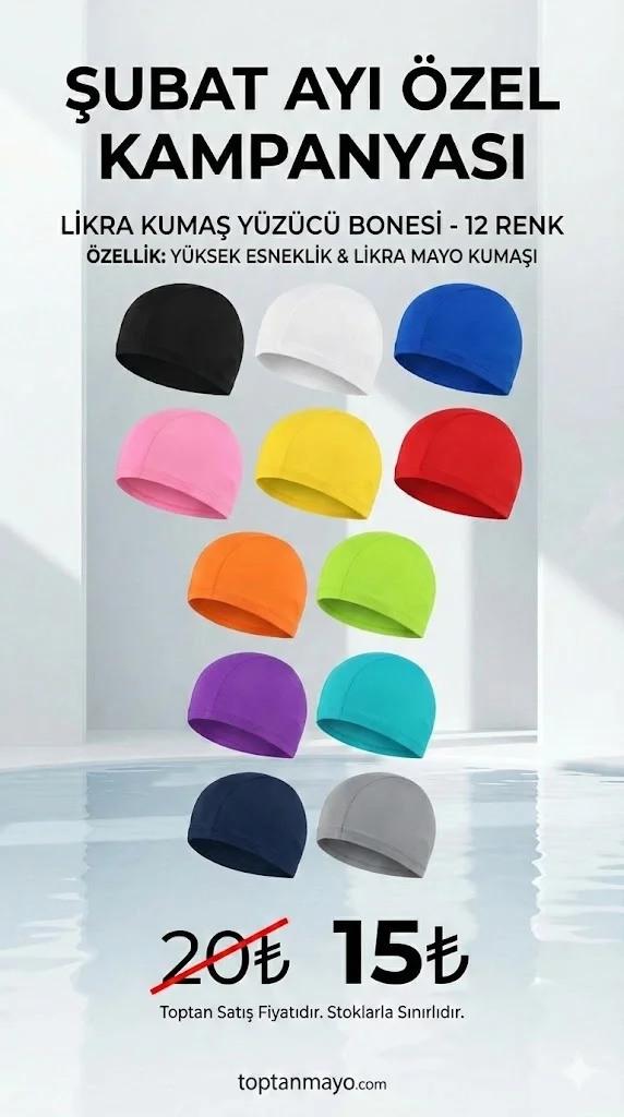 Toptan Likra Kumaş Yüzücü Bonesi - Ekonomi ve Esneklik Bir Arada - 1