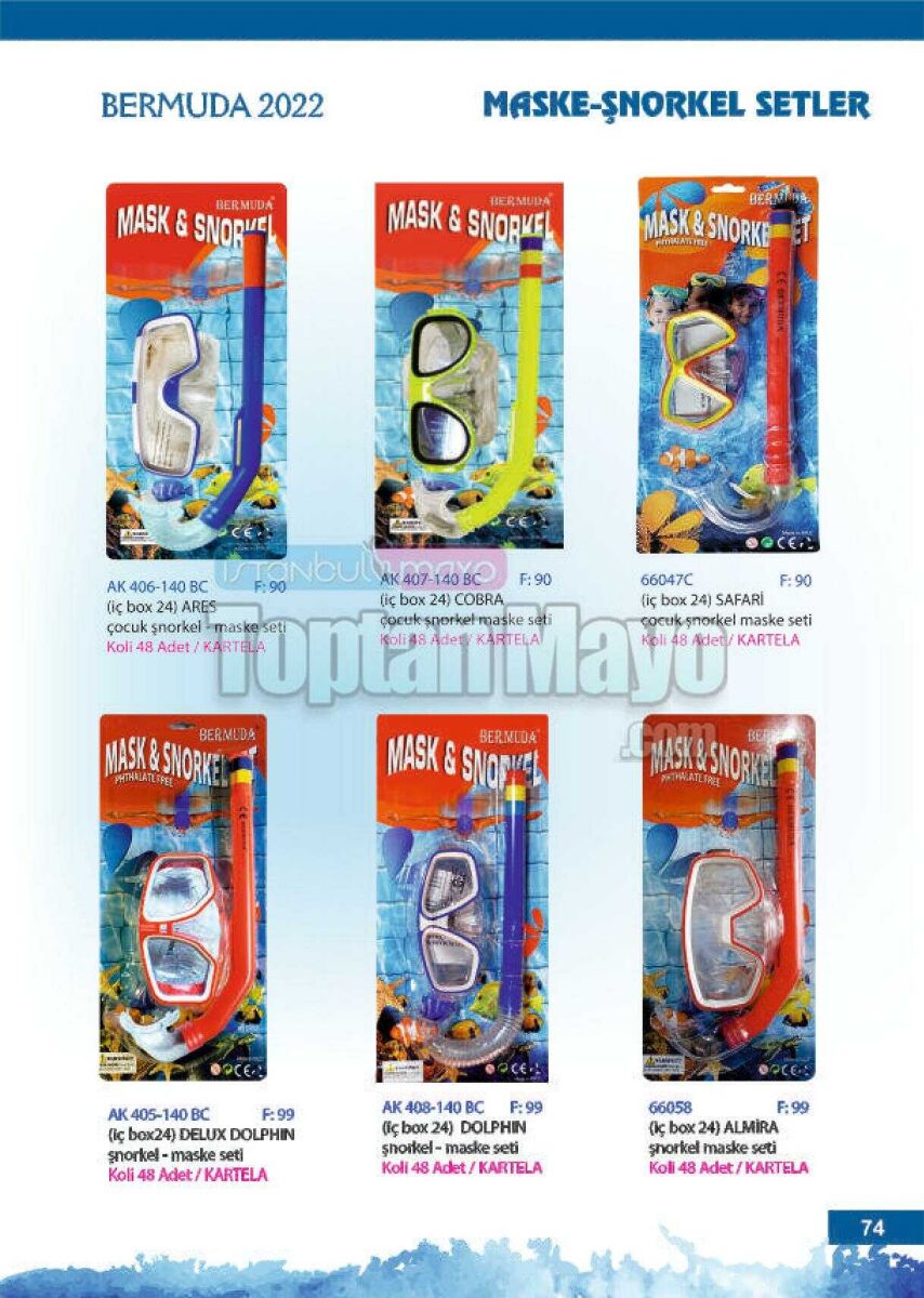 Toptan Maske Şnorkel Set 5 - 1