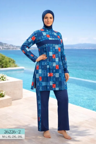 Su İtici Kumaş Toptan Tam Kapalı Mayo - İstanbul Mayo