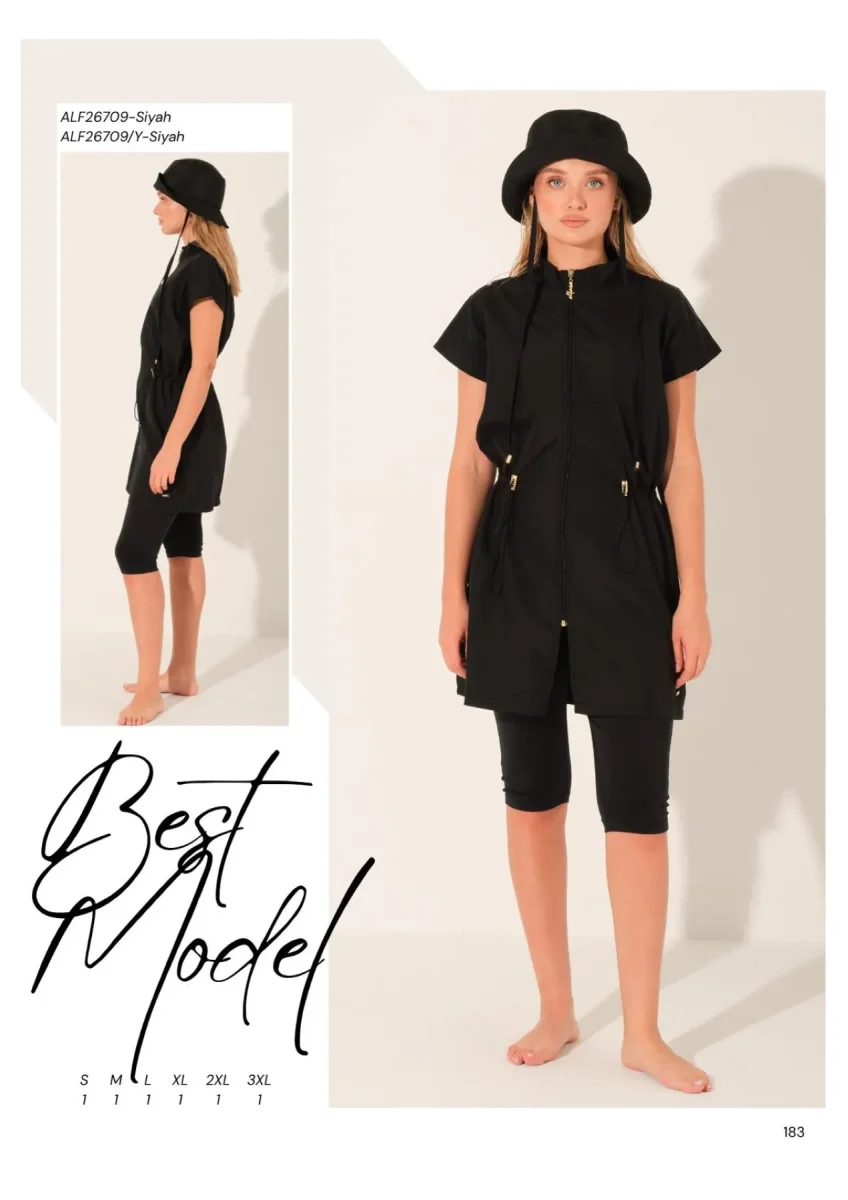 Toptan Özel Tasarım Yarı Kapalı Mayo Butik Stok - 1