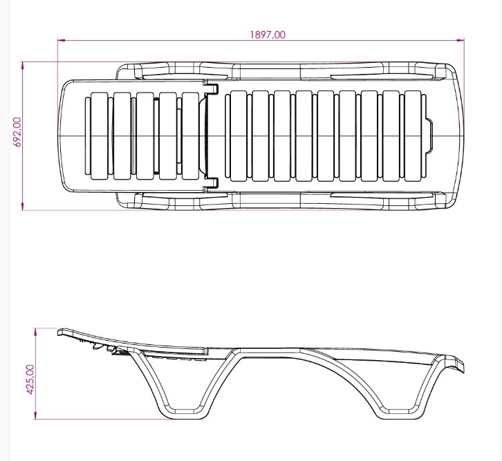 Toptan Ayarlanabilir Beyaz Plastik Şezlong – UV Katkılı, Dayanıklı - 2