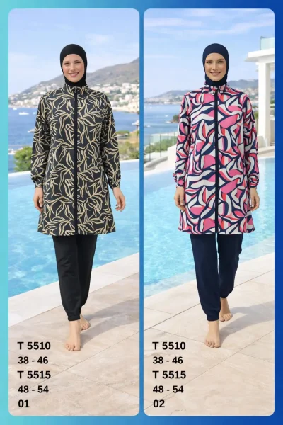 Toptan Tesettür Mayo Desenli Koleksiyon Model Yeni Sezon - 1