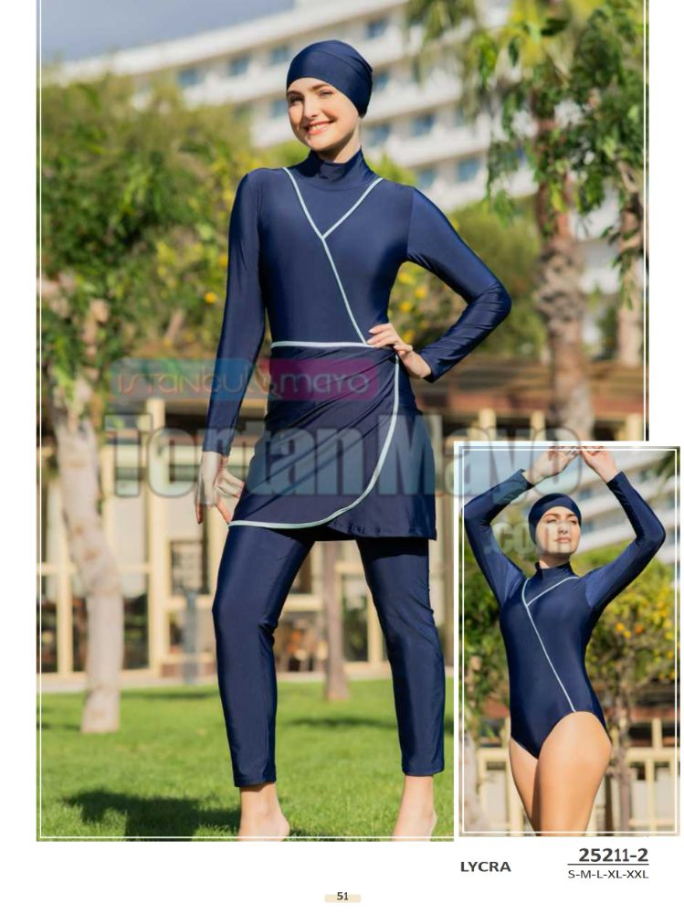 Toptan Tesettür Mayo Takımı - 26212-3 - 1