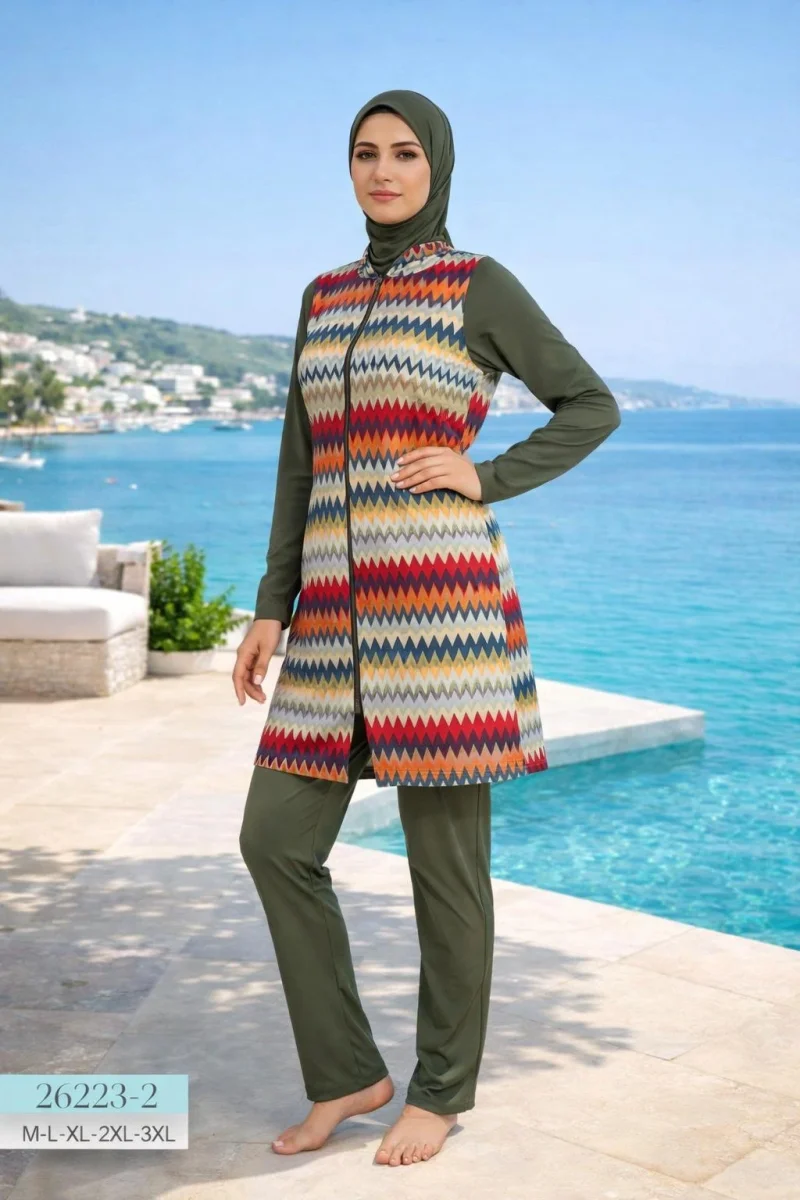 Vitrin Ürünü Toptan Tam Kapalı Mayo - 1