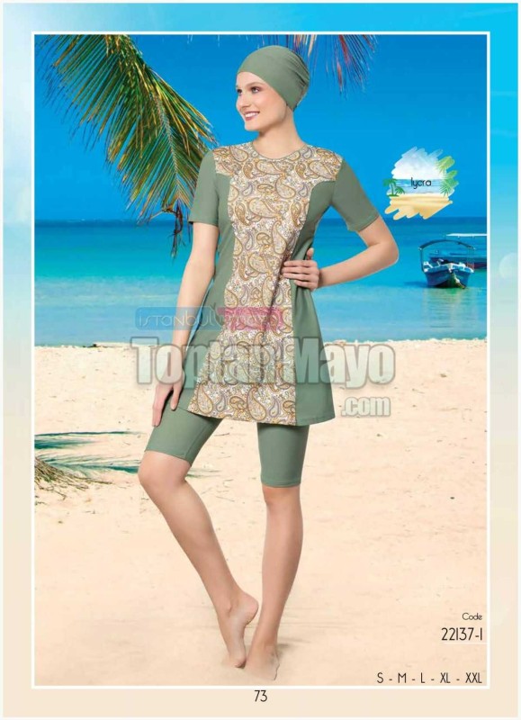 Semi Covered Swimsuit - İstanbul Yarı Kapalı Mayo