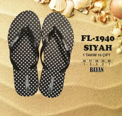 Plaj Tipi Toptan Kadın Plaj Terliği - 2026 Sezonu (T8037) - 1