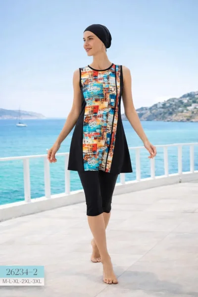 Yarı Tesettür Mayo / Semi Covered Swimsuit - İstanbul Mayo